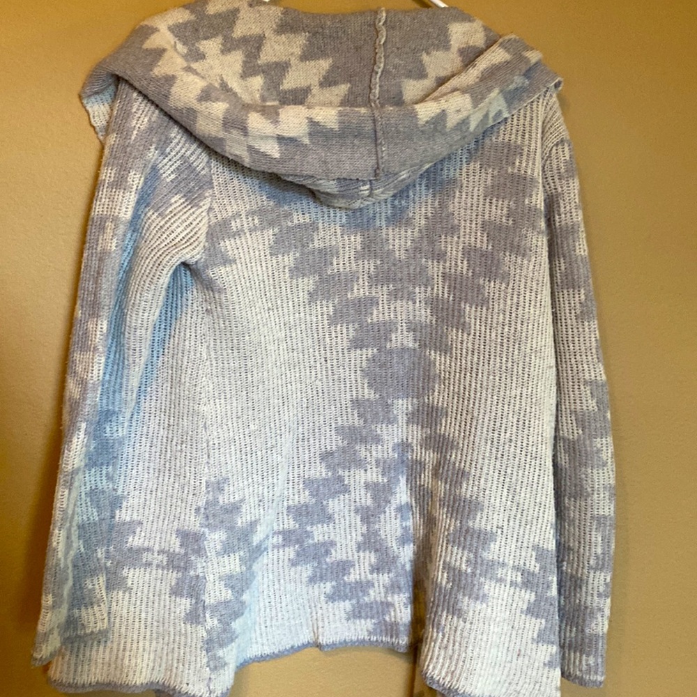 Hooded poncho cardigan - Picture 2 of 3